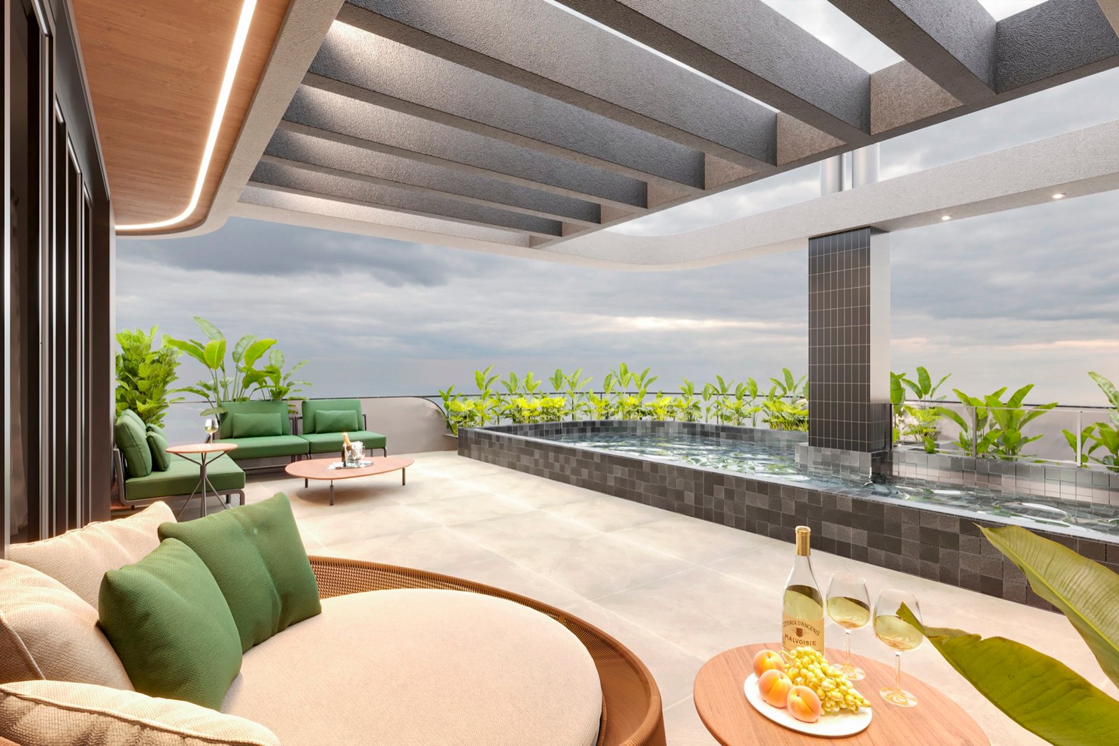 Canaã Residence - Piscina e área externa - Estar 01 (terraço)