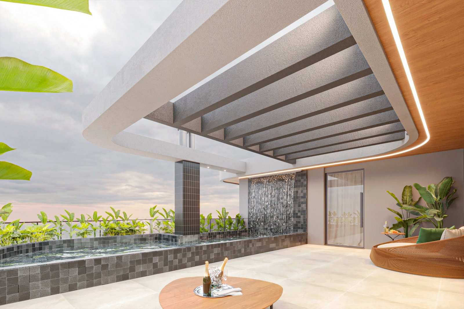 Canaã Residence - Piscina e área externa - Estar 02 (terraço)