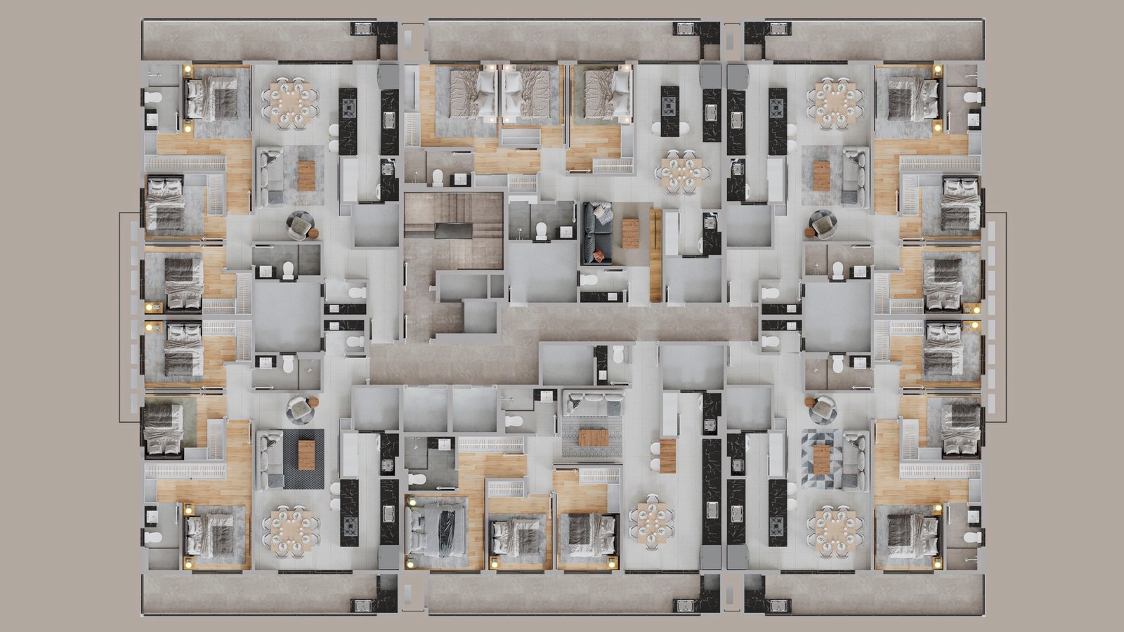 Kairós Residence - Planta humanizada - Pavimento tipo