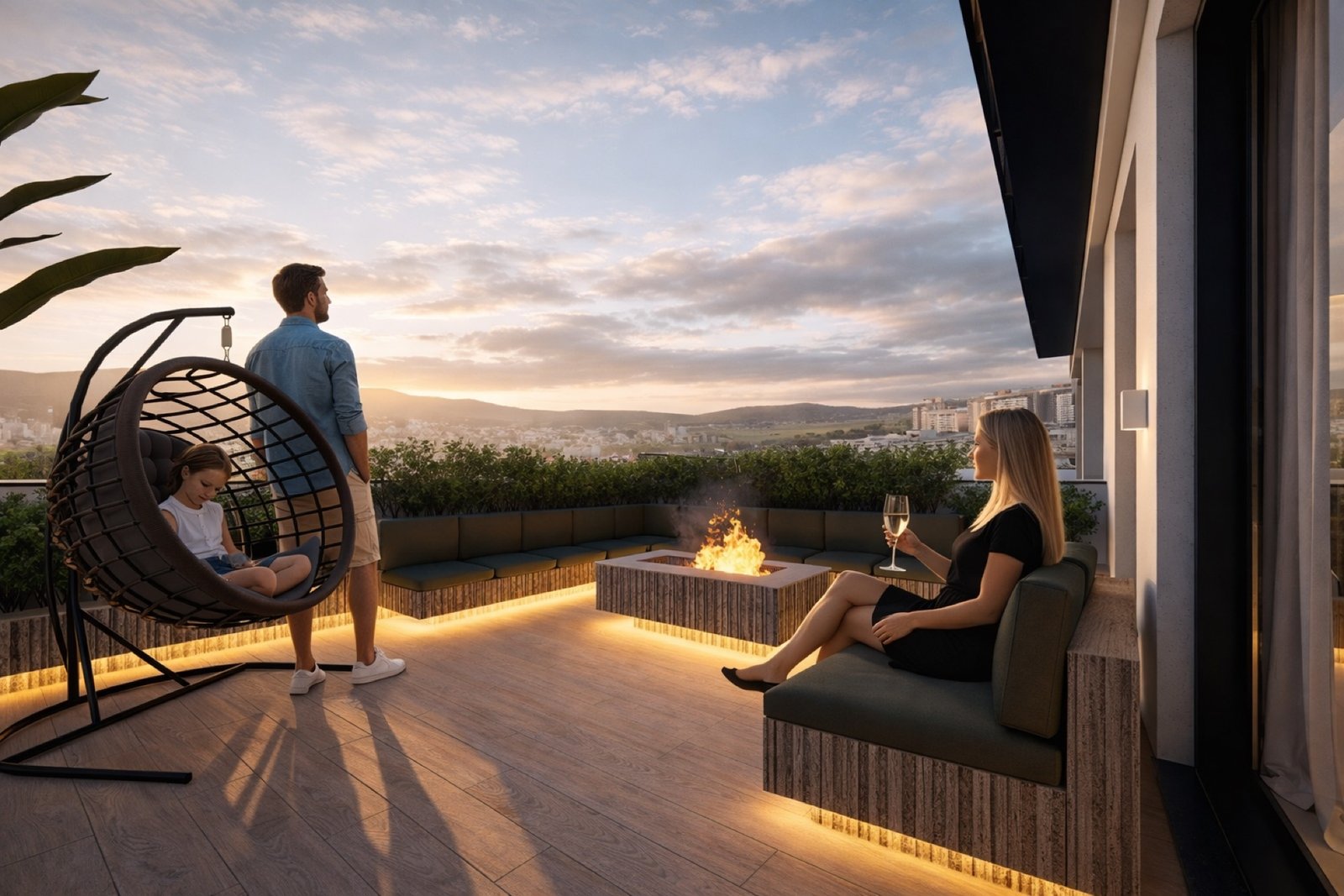 Kairós Residence - Praça de fogo e área gourmet externa 02