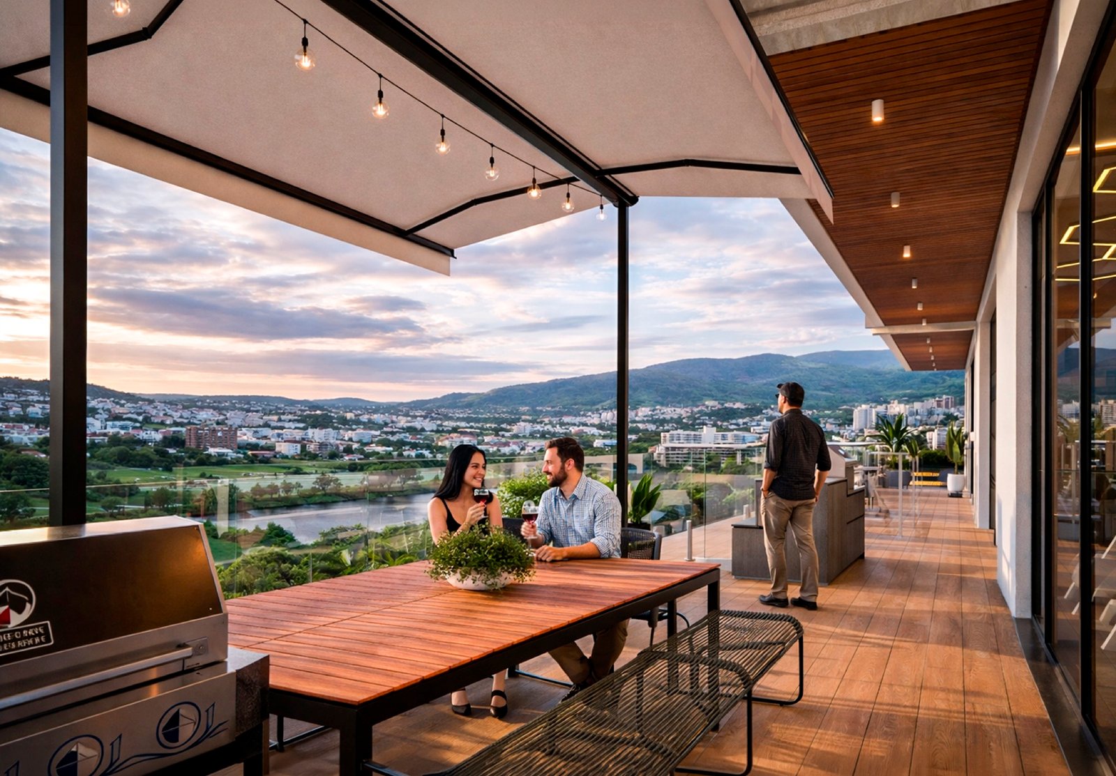 Kairós Residence - Praça de fogo e área gourmet externa 04