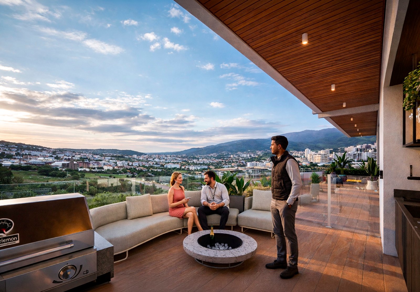 Kairós Residence - Praça de fogo e área gourmet externa 05