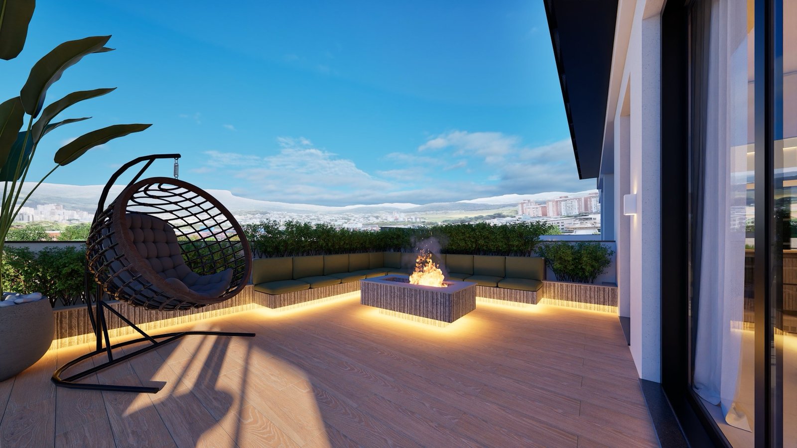 Kairós Residence - Praça de fogo e área gourmet externa 10