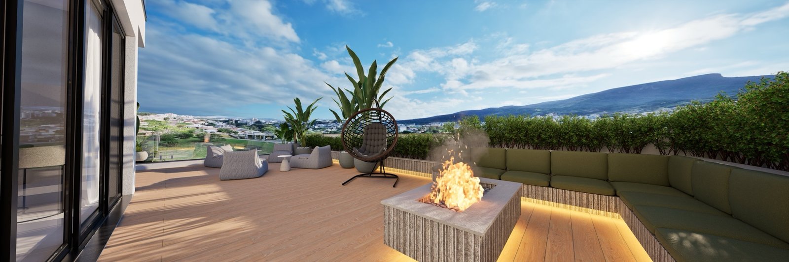 Kairós Residence - Praça de fogo e área gourmet externa 15