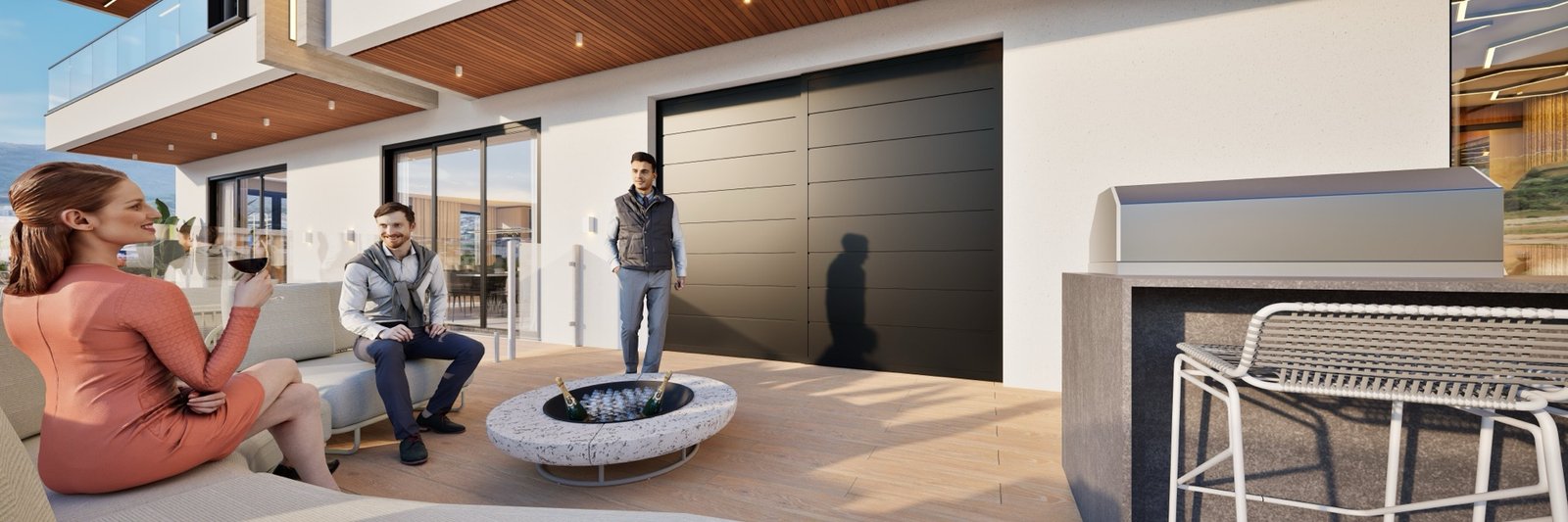 Kairós Residence - Praça de fogo e área gourmet externa 16