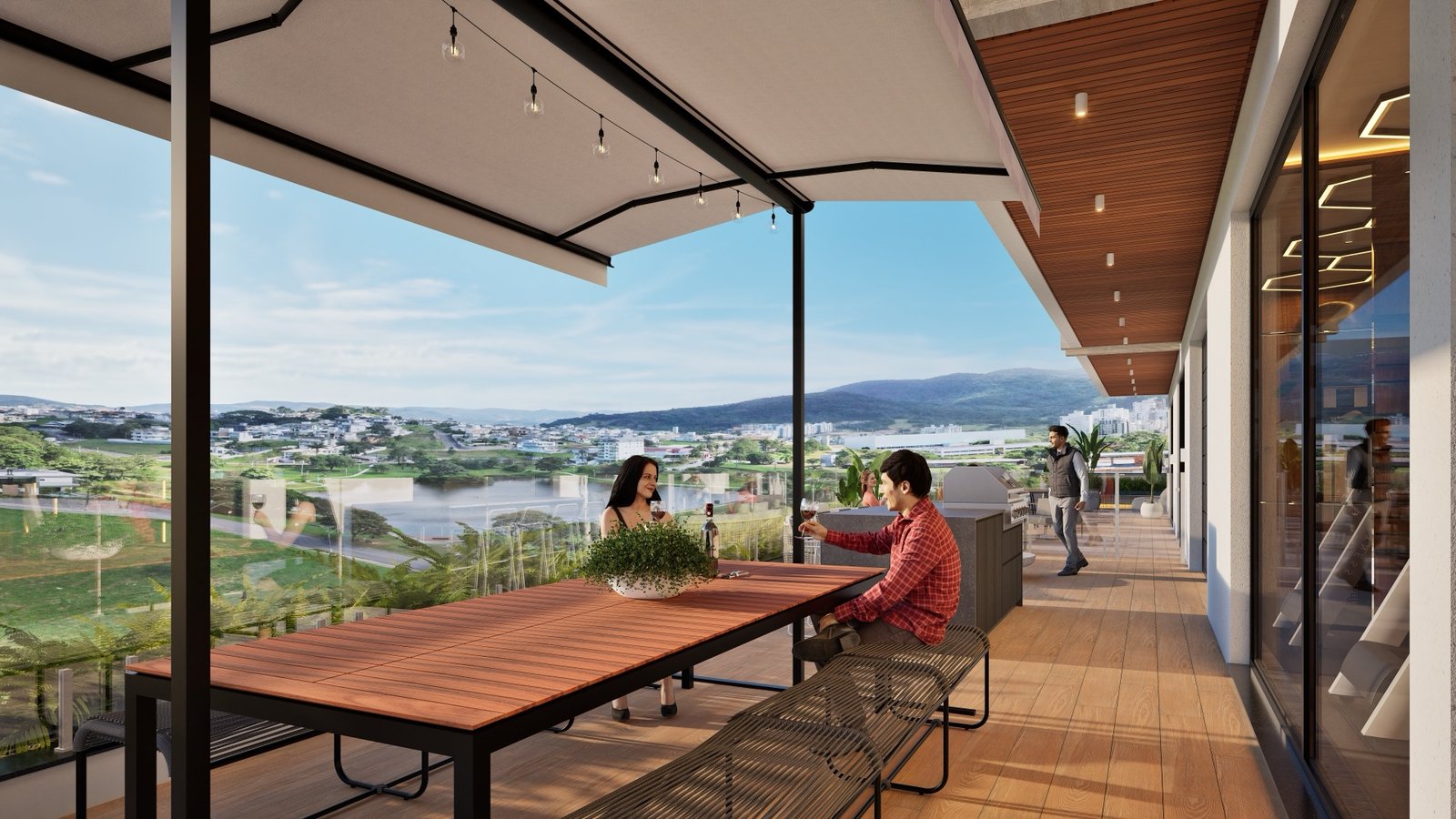 Kairós Residence - Praça de fogo e área gourmet externa 18