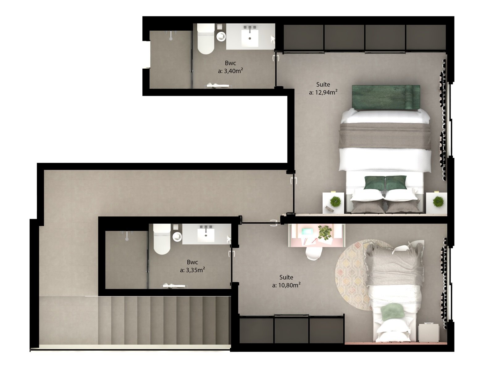 Moriah Residence - Planta humanizada - Duplex 1402 (pavimento superior)