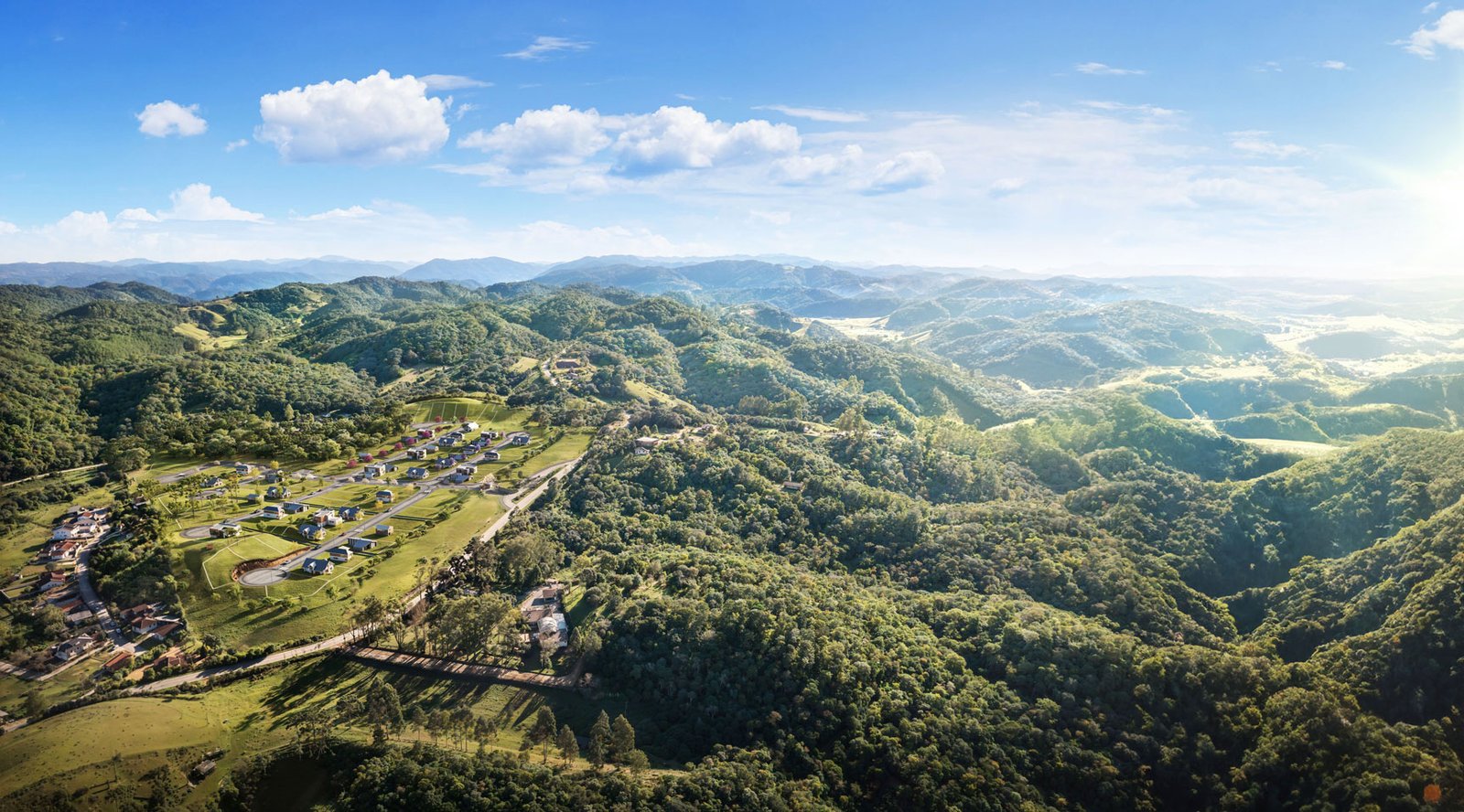 Parque das Araucárias - Vista aérea do loteamento