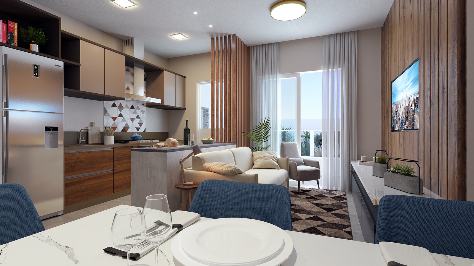 Summer Ville Residence - Sala de estar e jantar