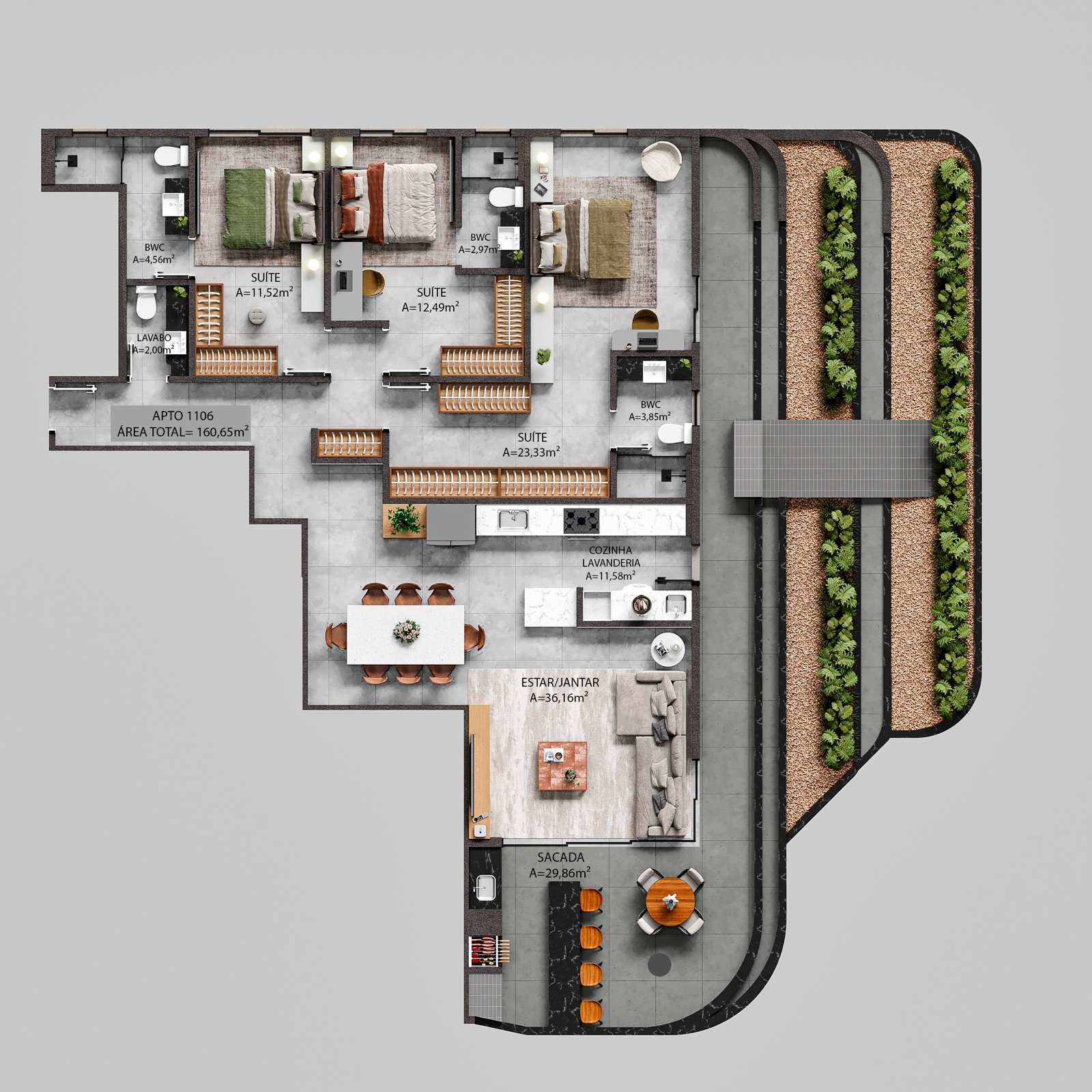 Apto 1106 (160,65 m²)