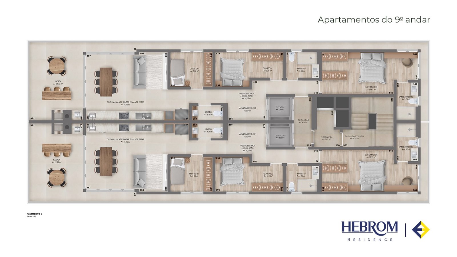Apto 901 e 902 (139,94 m²)