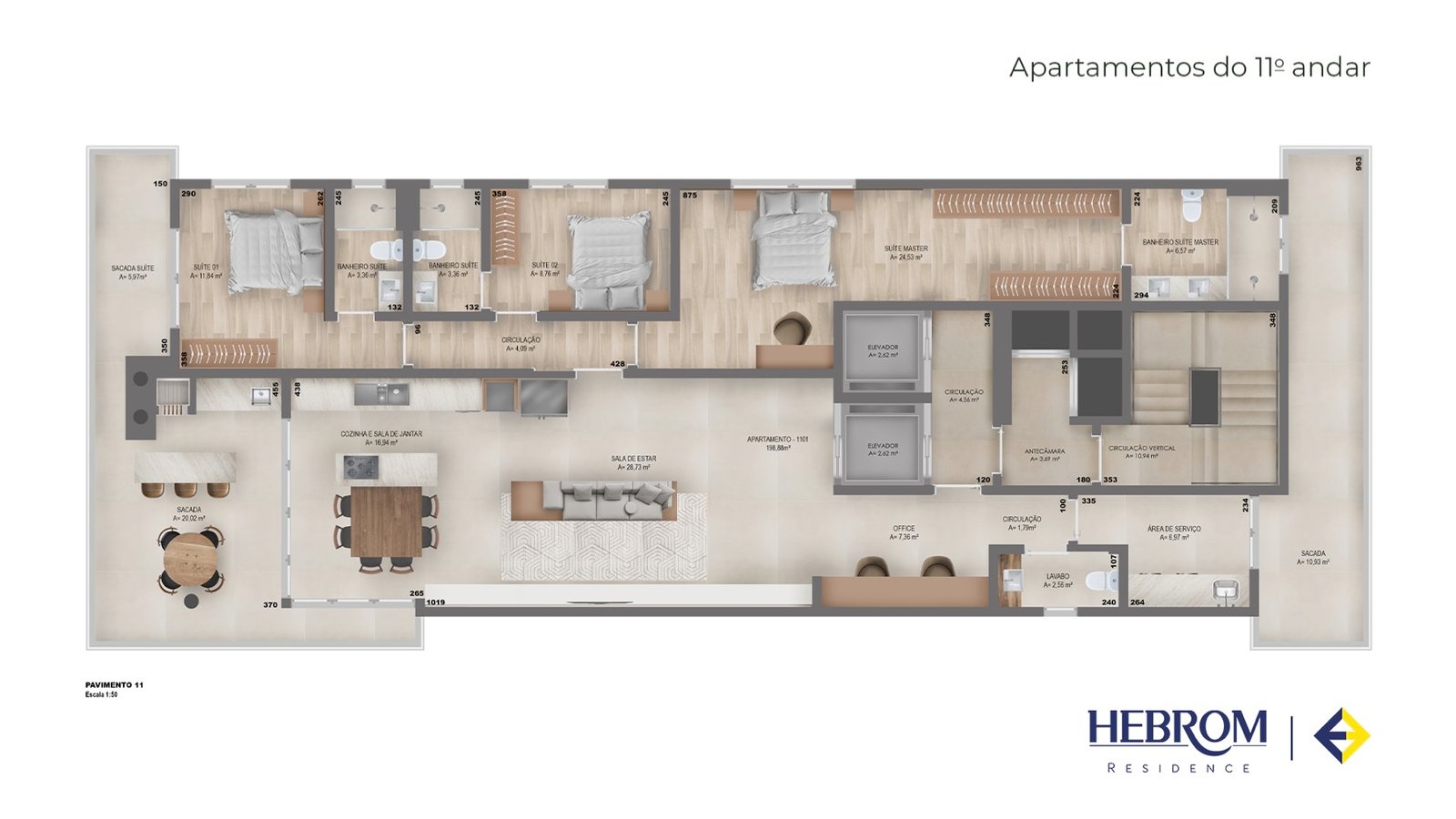 Apto 1101 (198,88 m²)